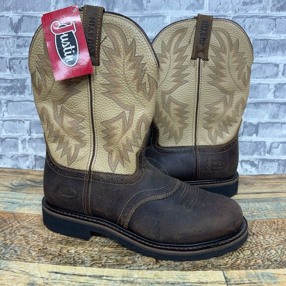 Justin Original Superintendent 11 Inch Electrical Soft Toe Work Boot Mens 11 D - Picture 2 of 6